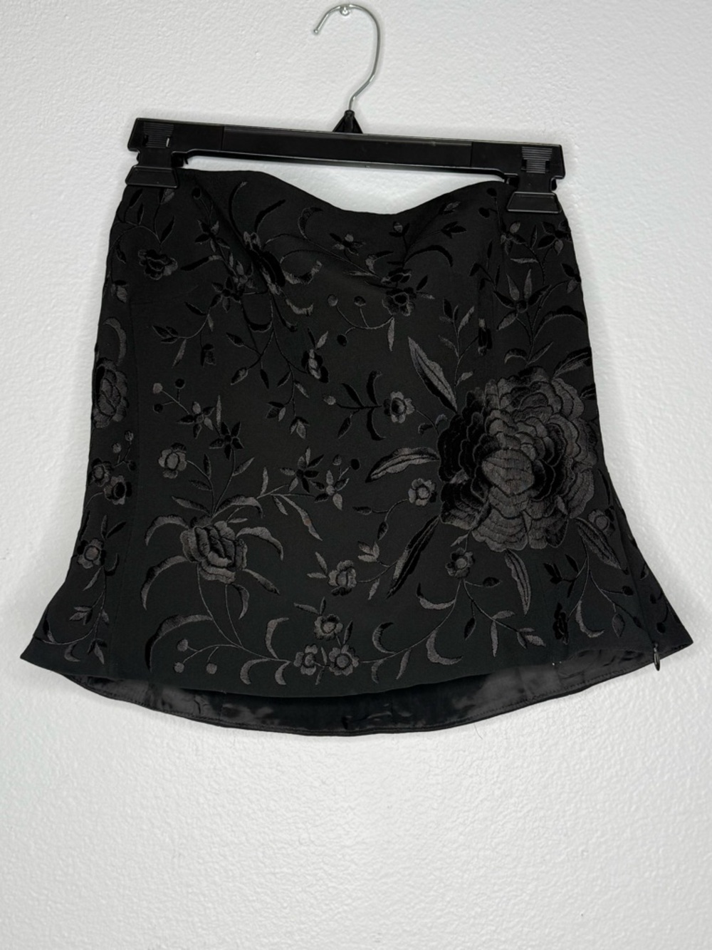Vintage Lafayette 148. Black Floral Jacquard corsets top